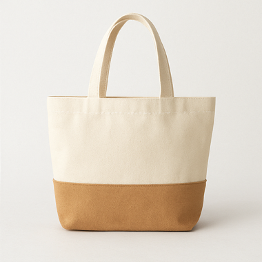 キャンバスツートントートバッグ
